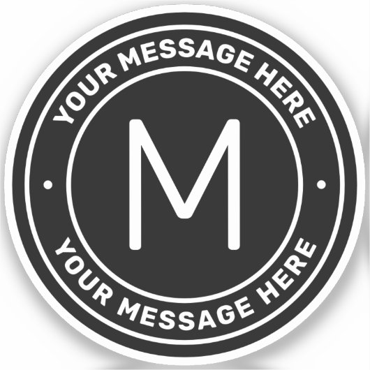  tekstSjabloon | Zwart Sticker (Voorkant)