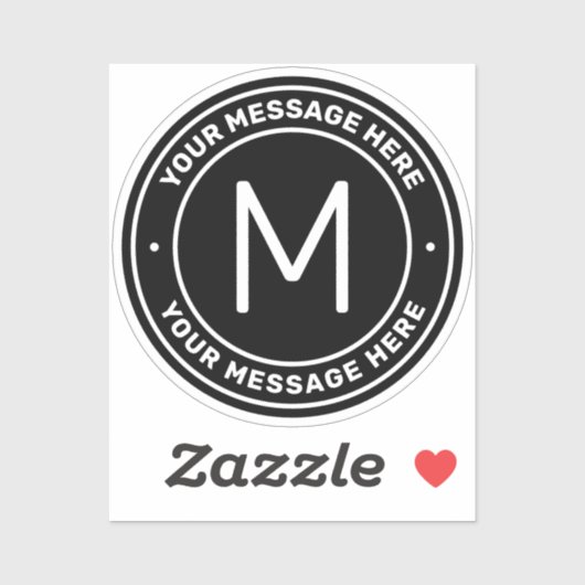 tekstSjabloon | Zwart Sticker (Vel)