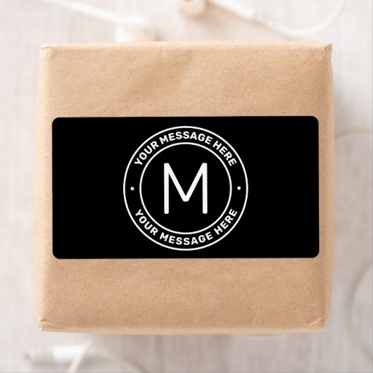  tekstSjabloon | Zwart-wit Etiket (Insitu)