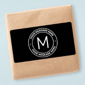  tekstSjabloon | Zwart-wit Etiket