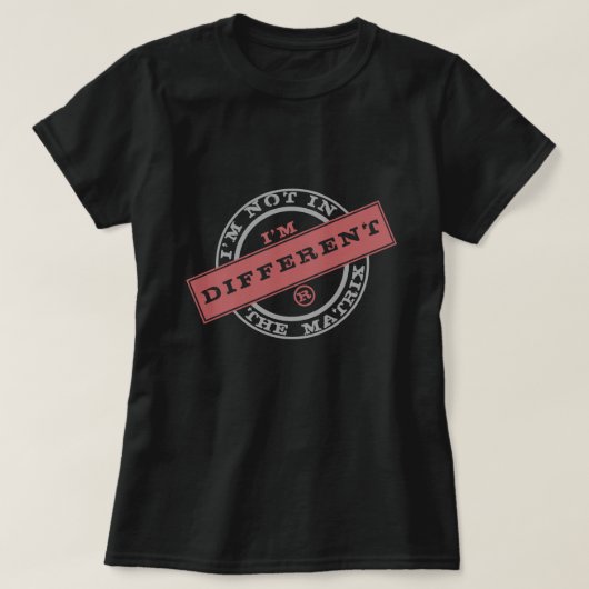 Tekststempel T-shirt - Ik ben anders - (Design voorkant)