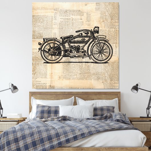  tekststijl voor motorfietsen canvas afdruk (Insitu (Slaapkamer))