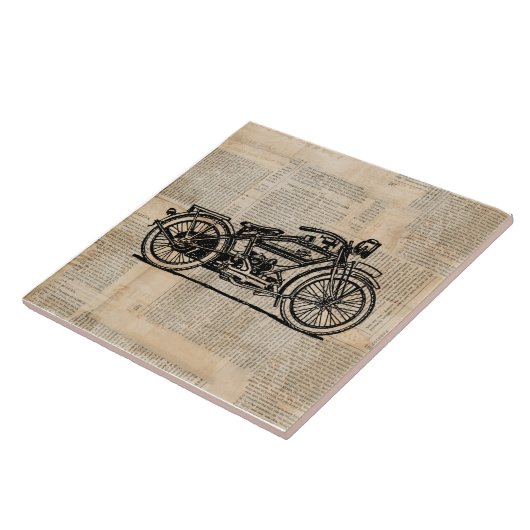  tekststijl voor motorfietsen tegeltje (Zijkant)