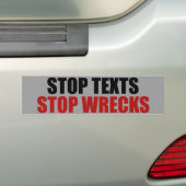Tekststop wissen stoppen bumpersticker (Op auto)