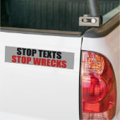 Tekststop wissen stoppen bumpersticker (Op Truck)