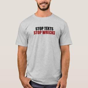 Tekststop wissen stoppen t-shirt