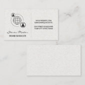 Tekststructuur netwerkcommunicatiepictogram visitekaartje (Voorkant / Achterkant)