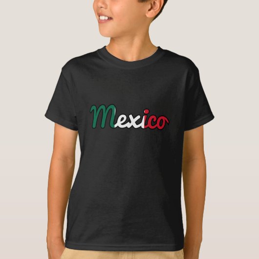Tekstteken Mexicaanse vlag T-shirt (Voorkant)