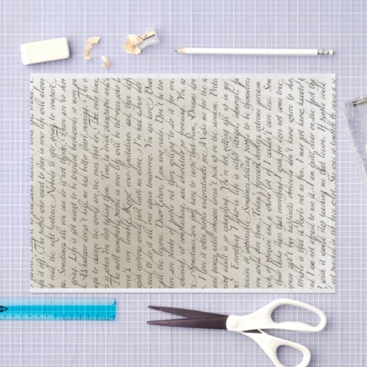  teksttekenpapier voor script tissuepapier (Craft)