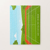 Teksttekst toevoegen afbeelding Tennis Court Illus Legpuzzel (Verticaal)