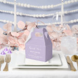 Tekstvak Bedankdoosjes<br><div class="desc">Party gunst box wordt getoond in een elegante lavendelkleur. Pas dit item aan en wijzig de voorbeeldtekst in de jouwe. Tip: Voeg gewoon je geweldige lekkernijen toe en voeg wat feestelijk lint toe.</div>