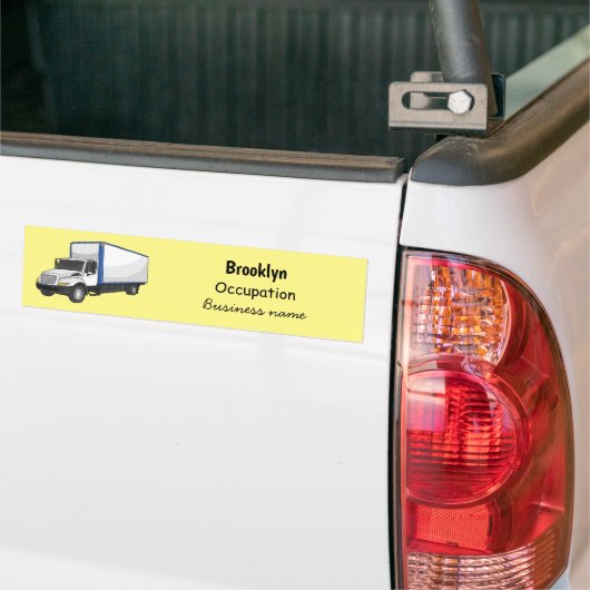 Tekstvak cartoon bumpersticker (Op Truck)