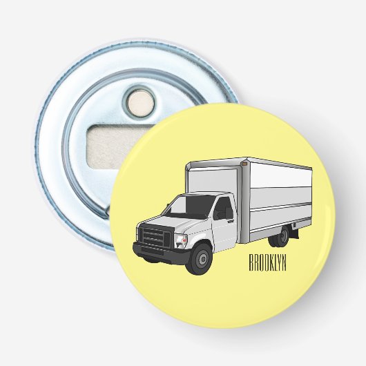 Tekstvak cartoon button flesopener (Voorkant)