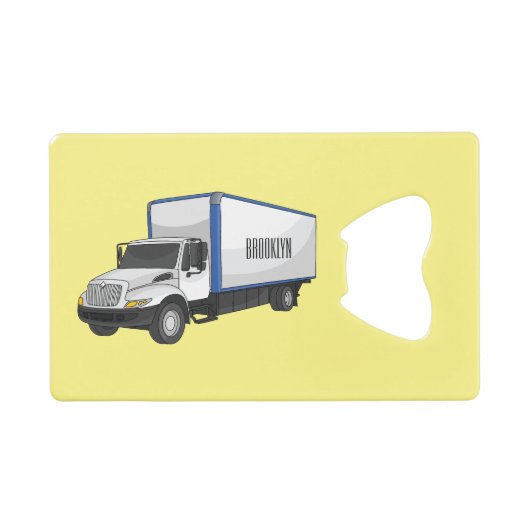 Tekstvak cartoon creditkaart flessenopener (Voorkant (Horizontaal))