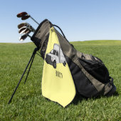 Tekstvak cartoon golfhanddoek (Groen)