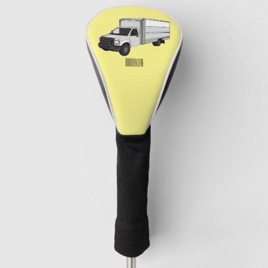 Tekstvak cartoon golfheadcover (Voorkant)