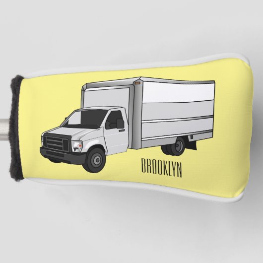 Tekstvak cartoon golfheadcover (Voorkant)