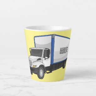 Tekstvak cartoon latte mok