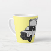 Tekstvak cartoon latte mok (Linkerhoek)