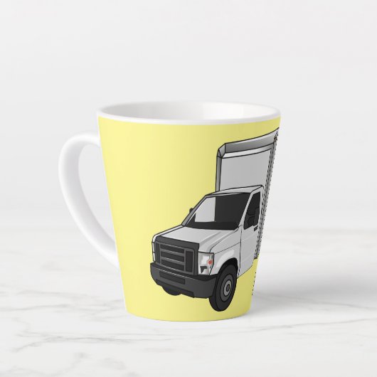 Tekstvak cartoon latte mok (Linkerhoek)