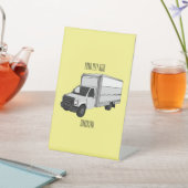 Tekstvak cartoon reclamebord met voetstuk (Insitu)