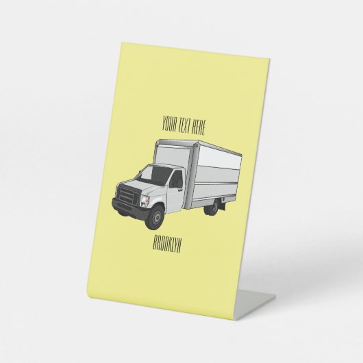 Tekstvak cartoon reclamebord met voetstuk (Voorkant)