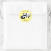 Tekstvak cartoon ronde sticker (Tas)