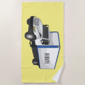 Tekstvak cartoon strandlaken (Voorkant)