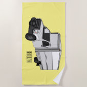 Tekstvak cartoon strandlaken (Voorkant)