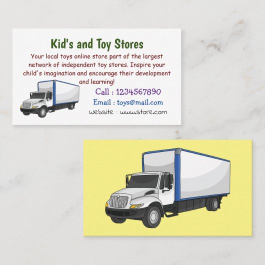 Tekstvak cartoon visitekaartje (Voorkant / Achterkant)