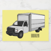 Tekstvak cartoon voedselcontainer etiket (Enkel label)