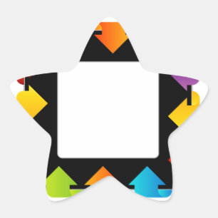 Tekstvak met pijlen ster sticker