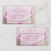 tekstvak Peony closeup Visitekaartje (Voorkant / Achterkant)