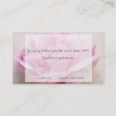 tekstvak Peony closeup Visitekaartje (Achterkant)