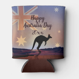 Tekstvlag Kangaroo Australia Day bewerken Blikjeskoeler