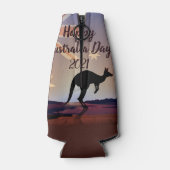 Tekstvlag Kangaroo Australia Day bewerken Flesjeskoeler (Achterkant)