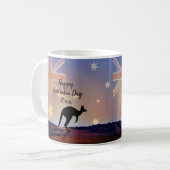 Tekstvlag Kangaroo Australia Day bewerken Koffiemok (Voorkant links)