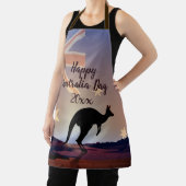 Tekstvlag Kangaroo Australia Day bewerken Schort (Insitu)