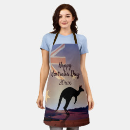 Tekstvlag Kangaroo Australia Day bewerken Schort