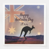 Tekstvlag Kangaroo Australia Day Dinner bewerken Servet (Voorkant)