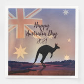 Tekstvlag Kangaroo Australia Day Dinner bewerken Servet (Voorkant)