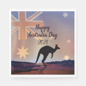 Tekstvlag Kangaroo Australia Day Luncheon bewerken Servet (Voorkant)