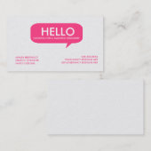 Tekstwolkje Visitekaartje (Voorkant / Achterkant)