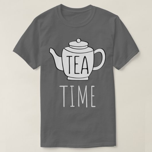 Tekstwoordillustratie Tea Time Funny T-shirt (Design voorkant)