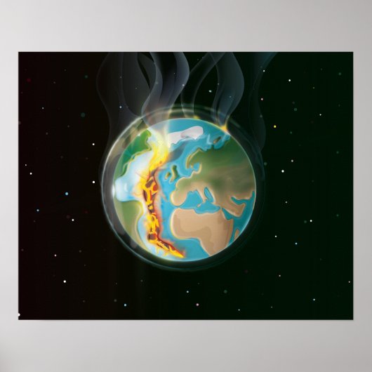 Tektonische Platen van de Aarde Poster (Voorkant)