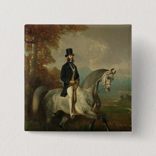 Tel. Alfred de Montgomery 1850-60 Vierkante Button 5,1 Cm (Voorkant)