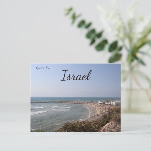 Tel Aviv Beach Israël Briefkaart (Staand voorkant)