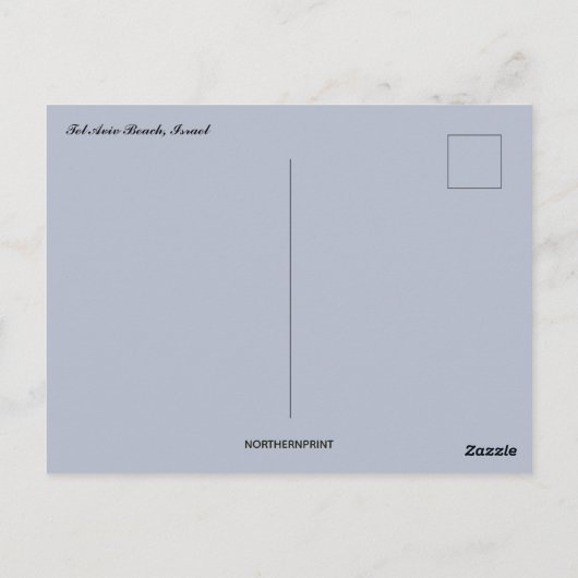 Tel Aviv Beach Israël Briefkaart (Achterkant)