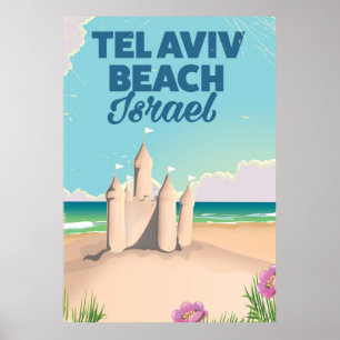 Tel Aviv Beach Israel strand poster