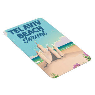 Tel Aviv Beach Israel strand poster Magneet